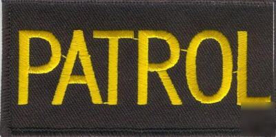 New brand patrol back patch (gold) 