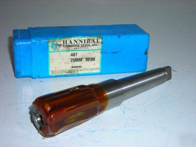 New hannibal carbide tipped exp. reamer 25 mm #2 mt 