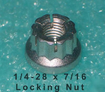 8 ea nuts 1/4-28 self-locking extended washer bi-hex