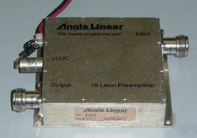 Angle linear high intercept preamp 150-230 mhz