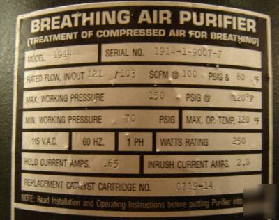 Hankison catalite breathing air purufier (4463)