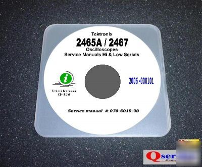 Tektronix tek 2465A service manual all serials cd 