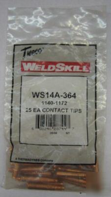 Tweco WS14A-364 1140-1172 weldskill contact tip (28 pk)