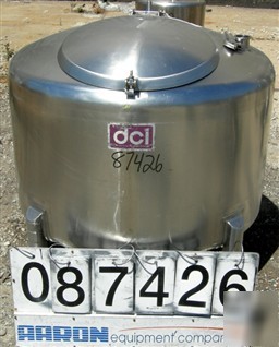 Used: dci tank, 100 gallon, 316 stainless steel, vertic