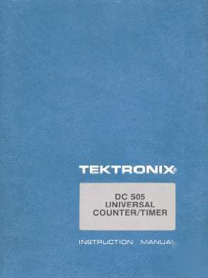 Tek DC505 dc 505 manual in 2 res w/ textsearch +extras