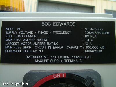 Boc edwards pump blower cabinet for IQDP80 NGH425000