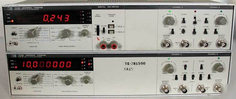 (2) hp/agilent 5328A universal frequency counter ..more