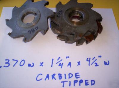 Carbide tipped milling cutters .370