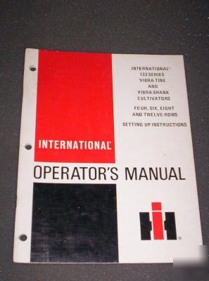 Ih international 133 vibra shank cultivator manuals