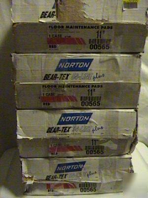 Lot of 5 norton bear-tex 54-line floor buffer pads 11