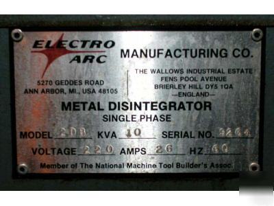 Electro arc tap disintegrator quill travel 8 inches