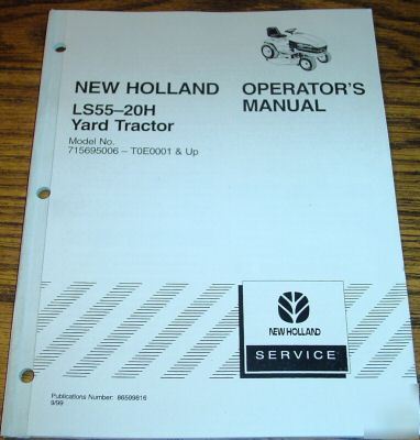 New holland LS55 yard lawn tractor operators manual nh