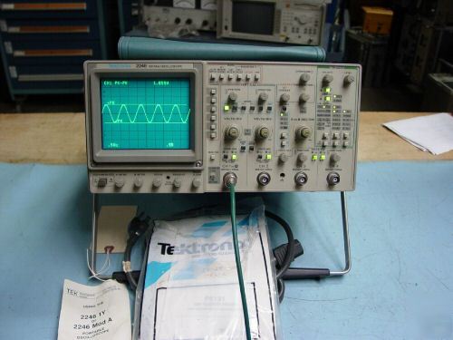 Tektronix 2246 100 mhz oscilloscope clean w/ P6131