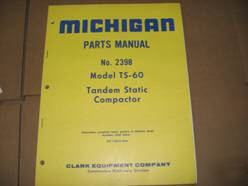 New clark/michigan ts-60 tandem static compactor manual