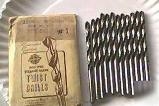 New usa made #1 jobbers lenght drill bits 12 pack