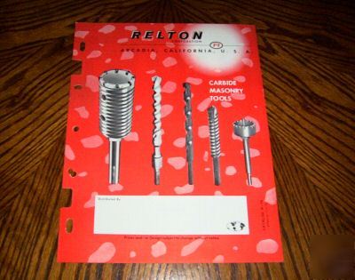 1974 relton carbide masonry tools brochure