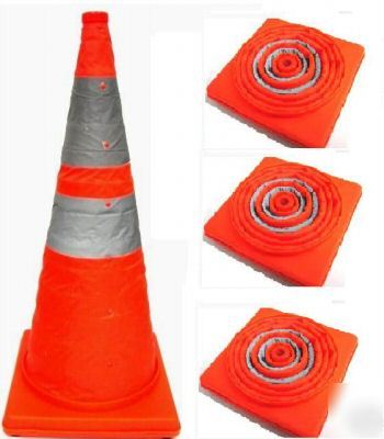 3 x folding traffic safety cone light soccer racing 28