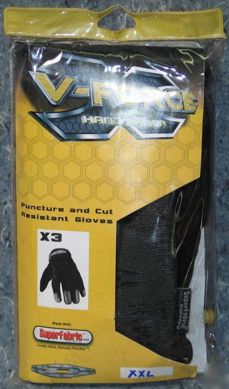 Damascus v-force X3 gloves hand armor needle/cut xxl