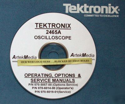 Tektronix 2465A operating service & option manuals (3)