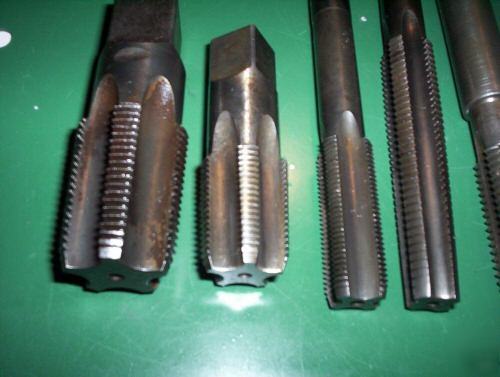14 used machinist mechanic thread taps nice tools, tool