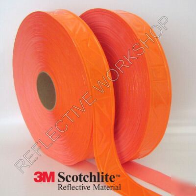 3M 7196 high gloss reflective tape 50MM / 2M red-orange