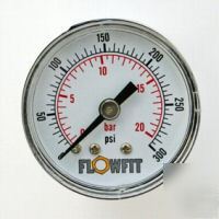 40MM pressure gauge rear entry 0-300 psi air and oil