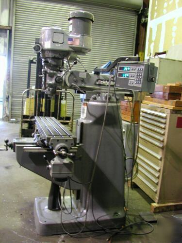 Bridgeport milling machine, late, clean & loaded 