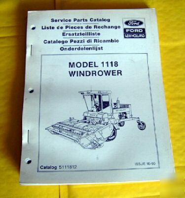 New ford holland 1118 windrower service parts catalog