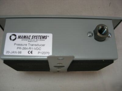 Mamac systems pr-264-R1-vdc pressure transducer, b/n