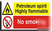 Petrol-no smoke sign-s. rigid-600X350MM(mu-028-ru)
