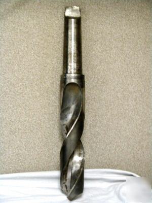 Large drill bit morse tapered shank #5 high speed steel
