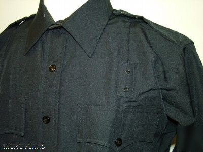 New blue police uniform long sleeve shirt 14/14.5/32 