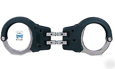 Asp police black tactical hinged handcuffs & cuff key