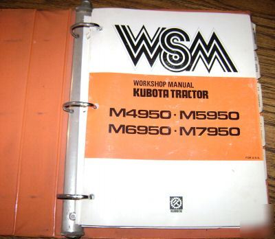 Kubota M4950 thru M7950 tractor workshop service manual