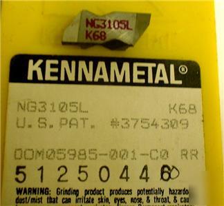 New 10 kennametal thread NG3105L K68 carbide inserts