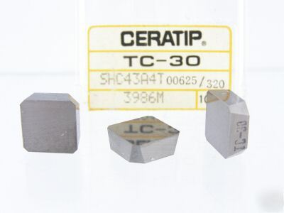 New 100 ceratip shc 43 A4T TC30 cermet inserts P298
