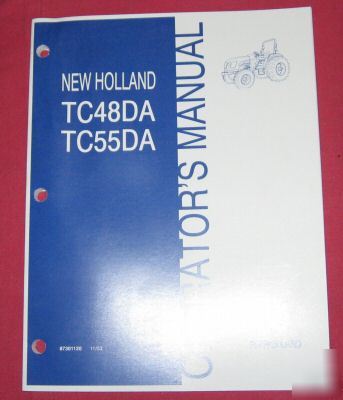 New holland TC48DA TC55DA tractors operator's manual