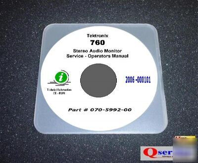 Tektronix tek 760 stereo monitor - service - ops manual