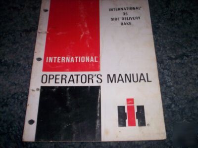 Case ih 35 side delivery rake operators manual