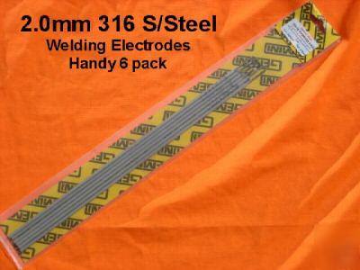 Stainless steel welding electrodes 316 (6 pack)