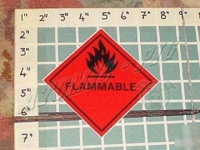 Flammable warning stickers genuine. h&s. danger.