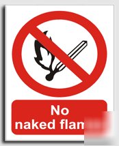 No naked flame sign-semi rigid-300X400MM(pr-011-rm)