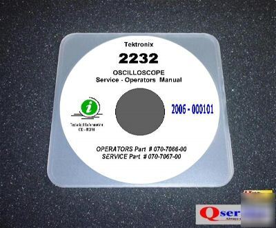Tektronix tek 2232 oscilloscope service + opers manuals