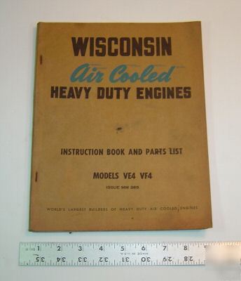 Wisconsin engines- VE4 & VF4 - parts/instruction book