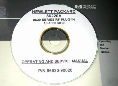 Hp 86220A operating & service manual (8620 series)