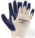 Work glove latex dipped coated grip blue 12PAK pk size
