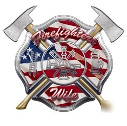 Firefighters wife decal reflective 4