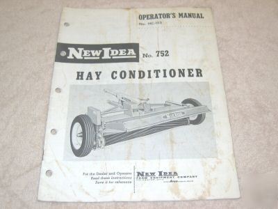 New idea operator manual # 752 hay conditioner
