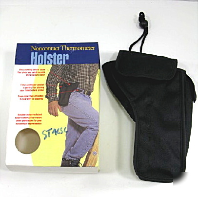 New noncontact infrared thermometer holster black nylon 