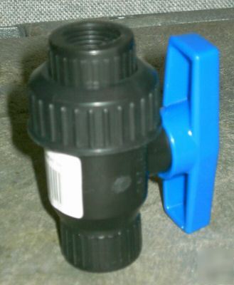 Norwesco ball valve, single union valve, 1/2
